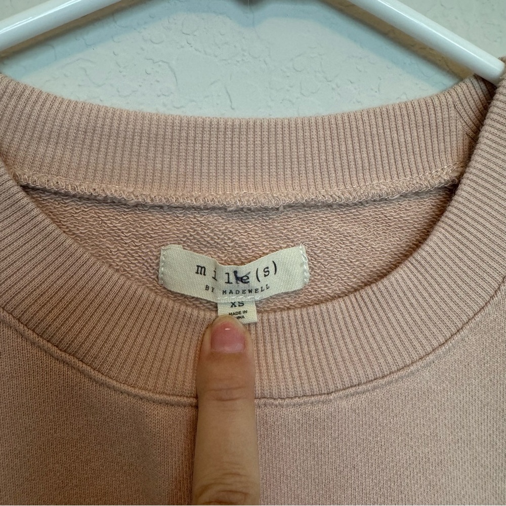 Madewell Blush Pink Crewneck Sweater XS - Picture 3 of 4